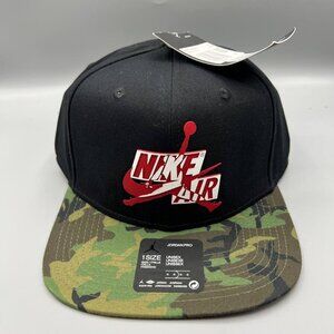 Nike‎ Air Jordan Pro Hat Men Black Camouflage Jumpman Snap Back Cap New